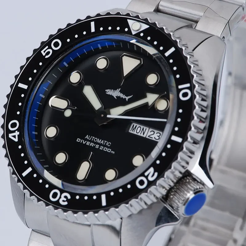 HEIMDALLR SKX007 Diver Мужские часы Дата Сапфировое свечение 200 м Водонепроницаемость NH36