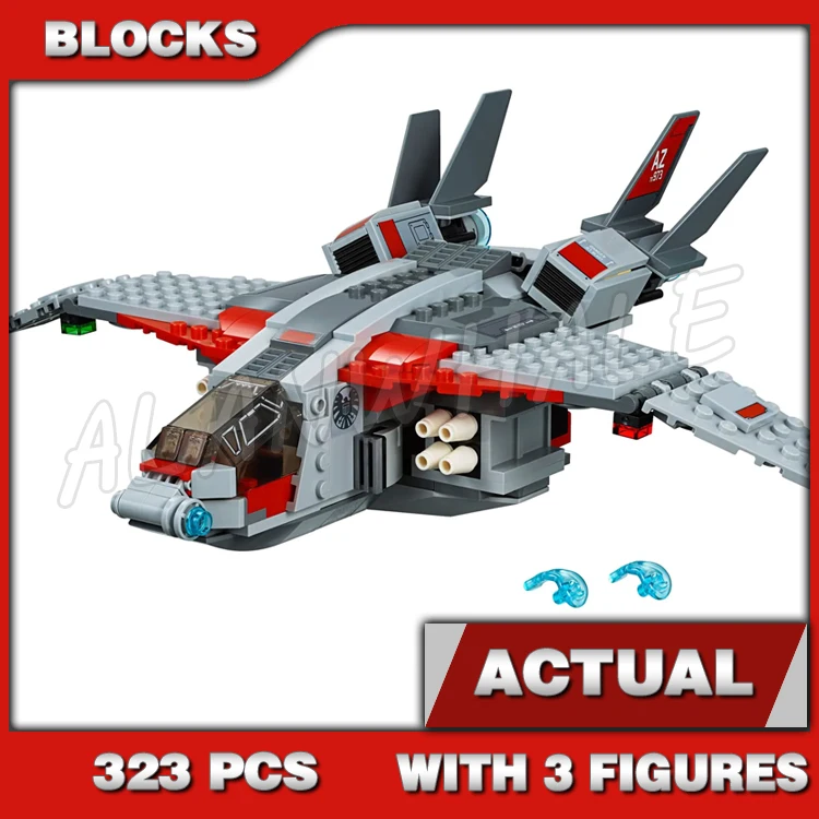 

323pcs Super Fighter Revengers Captain and The Skrull Attack Quinjet Goose 11235 Building Blocks Toy Compatible With Model