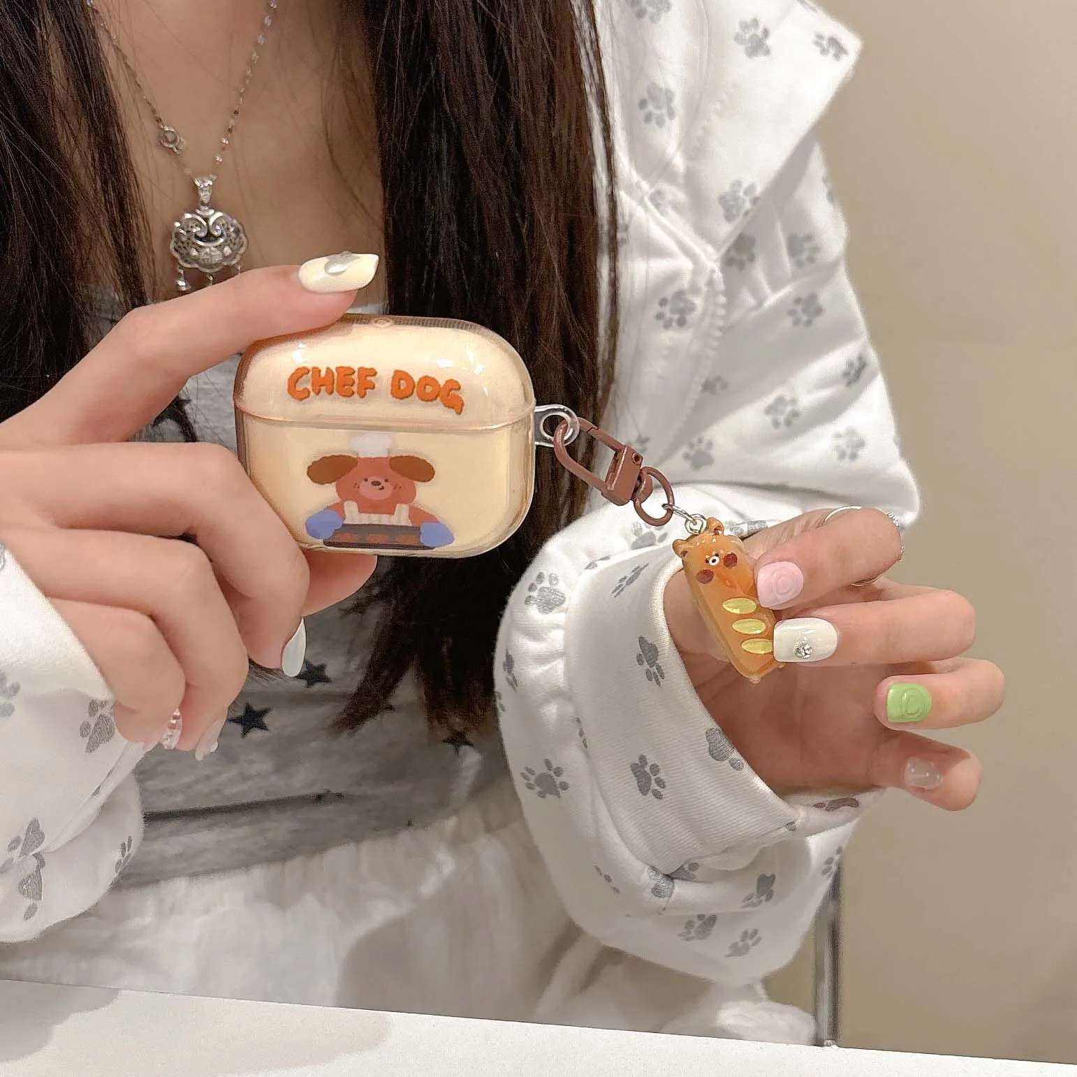 Чехол для наушников с мультяшной собакой imd apple airpods 4 pro 2 3 1 беспроводная