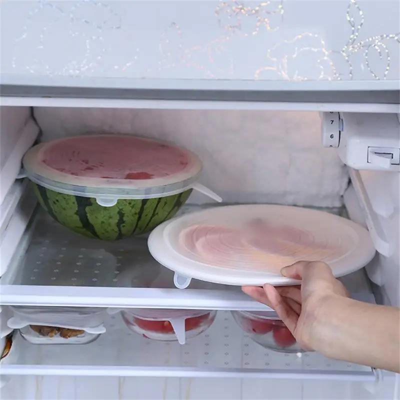 

Fresh Cover Silicone Dust-proof Leak-proof Sealing Non-toxic Kitchen Storage Fresh-keeping Film Tasteless Kitchen Organization