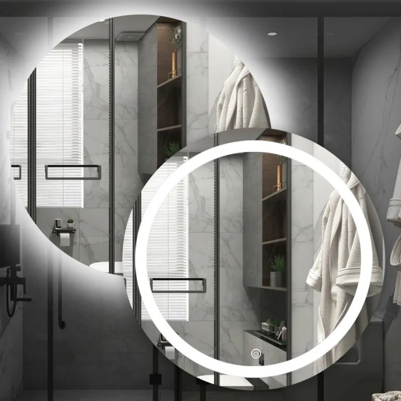 

60*60cm Bathroom Mirror Led Luminous Bathroom Wall Mounted Vanity Mirror