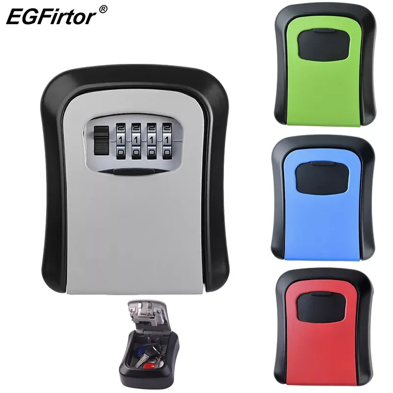 

Smart Code Password Key Lock Box Storage Key Wall Mounted Key Safe Box Waterproof Outdoor Keybox 4 Digits Passwords