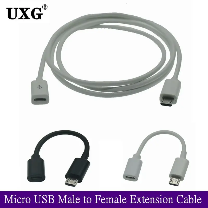 Adaptador de extensión de Cable Micro USB macho a hembra de 5...