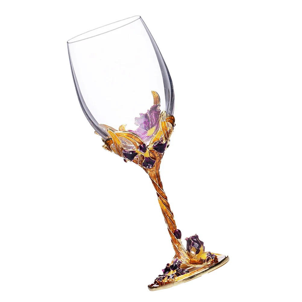 

1 pc Goblets Goblet Red Red Goblet Decorative Glasses Flowers
