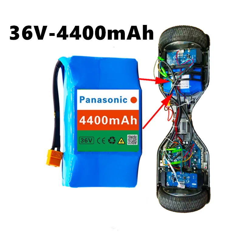 

Electric scooter lithium battery pack 36v 10s2p 4.4ah 18650 mah 20a bms rechargeable scooter air cushion battery