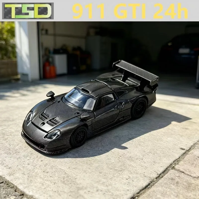 Фото Коллекционная модель автомобиля TSD Transcend 1/64 911 GTI 24h из литого сплава, подарок для мальчика, игрушка для мальчика, рождественский подарок №2