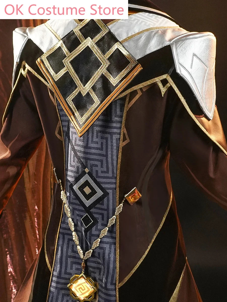 Аниме! Игровой костюм Genshin Impact Zhongli Rex Lapis Morax для косплея Хэллоуина мужчин новинка