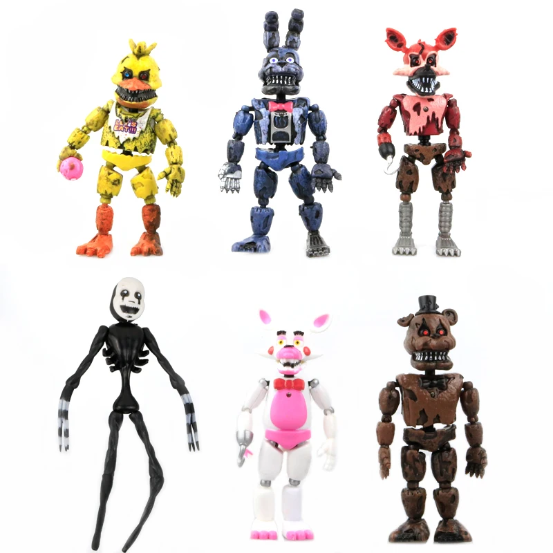 

6 Pcs/Set Anime Figure Five Night At Freddy Fnaf Bonnie Bear Foxy Pvc Model Action Figure Freddy Toys For Children Birthday Gift
