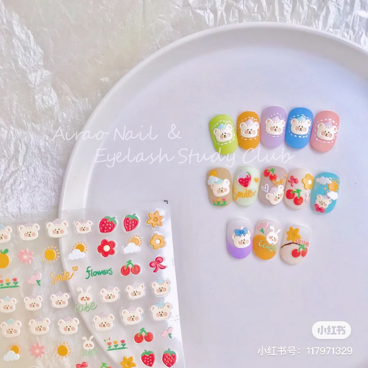 

Новые Стикеры для творчества, милые японские Стикеры, 3D наклейки для маникюра, украшения для ногтей в виде фруктов, мороженого, клубники, пан...