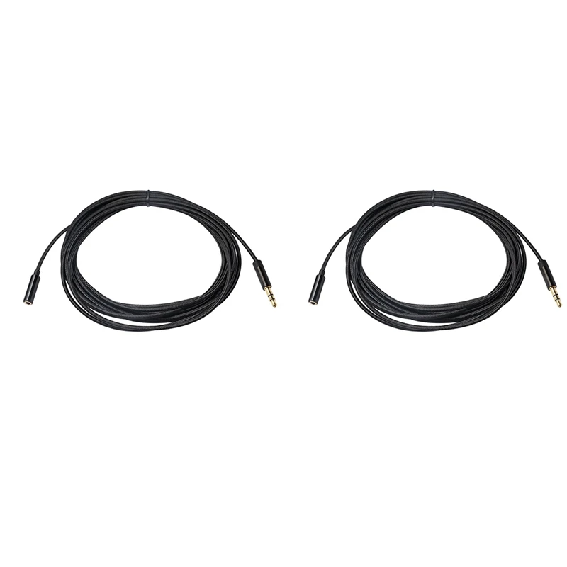 

2Pcs 5M Aux Cable 3.5Mm Audio Extension Cable Jack Male To Female Headphone Cable For Car Earphone Speaker