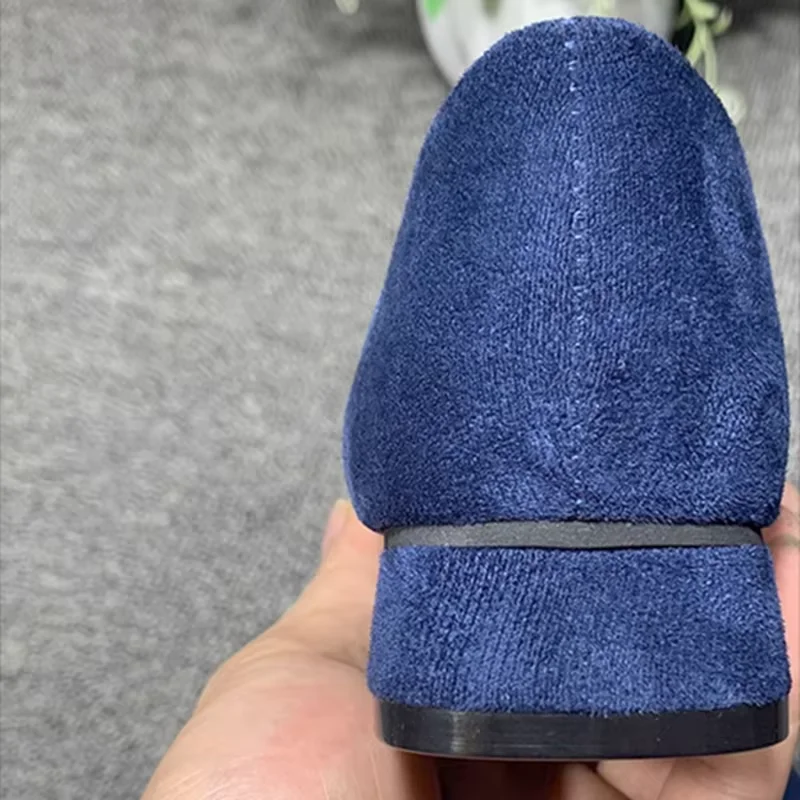 Женские мокасины Chuny Null Flock Туфли-лодочки на низком каблуке 3 см Королевский синий