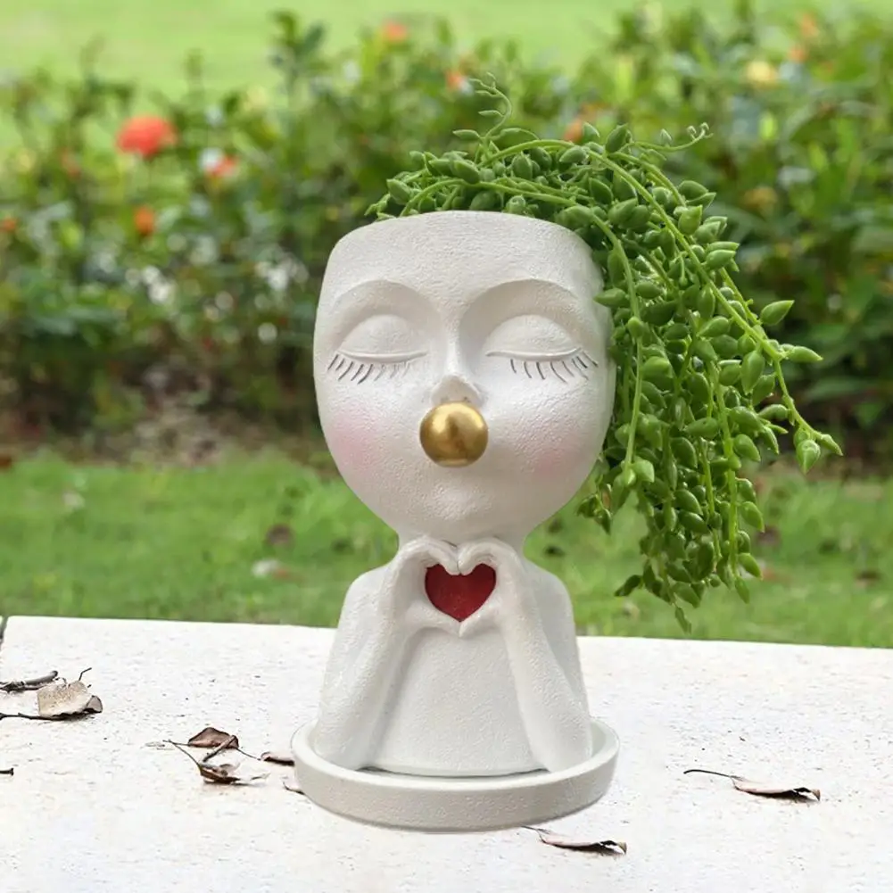 Цветочные горшки в форме лица горшок для выдувания пузырьков девочек комнатных и