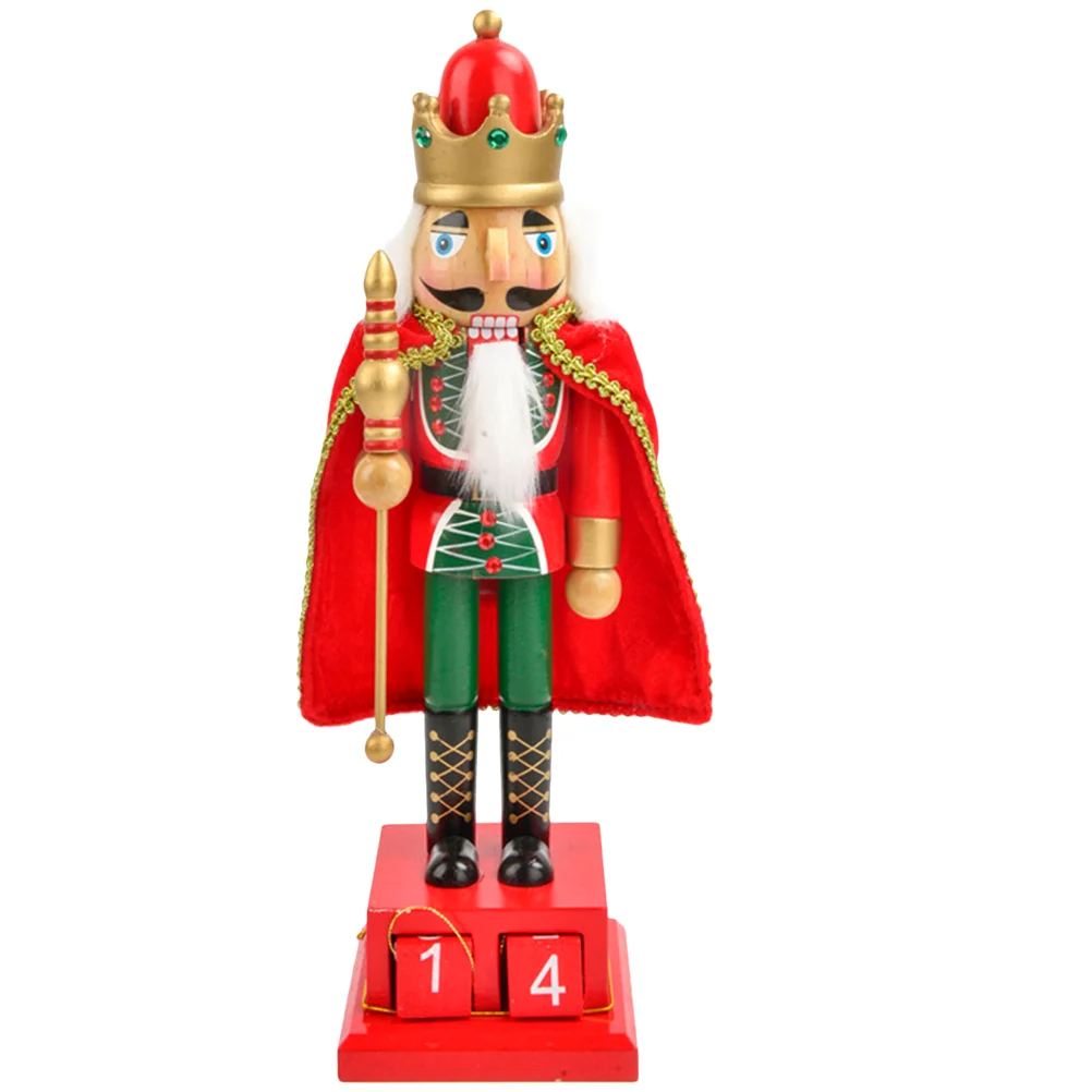 

Nutcracker Calendar Xmas Desktop Wood Craft Christmas Decorations Festival Party Supplies Nutcrackers Decorate Soldier