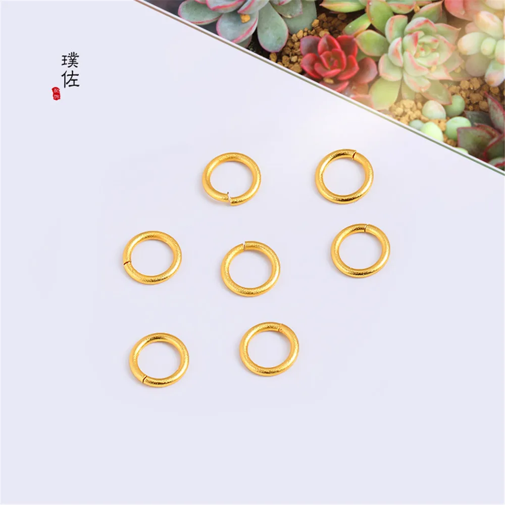 Sand Gold Pendant Opening Ring Connection Ring Necklace Bracelet DIY Accessories Material Handmade Rope Beaded Female