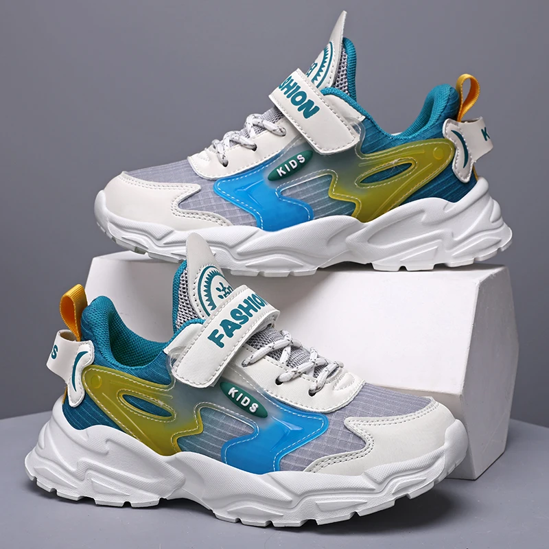 

Children's fashion sneakers Boys' tennis shoes Breathable sports running shoes Light children's casual walking shoes