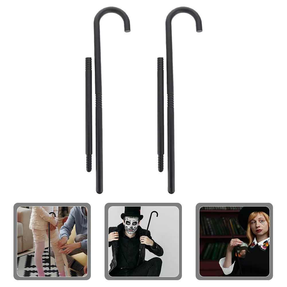 

2 Sets Party Photo Prop Stage Performance Crutch Wands Supply Halloween Supplies Magician Decoration Witch