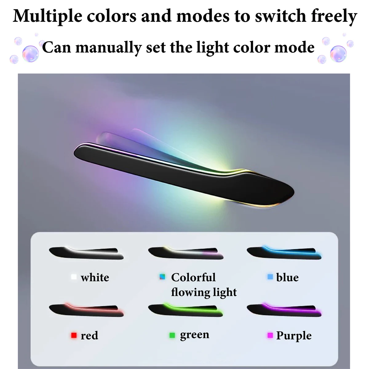 Беспроводная автоматическая дверная ручка цветная светодиодная регулируемая