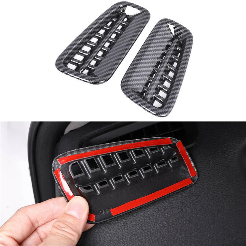 

2pcL&R Air Outlet Vent FrameCarbon Fiber Style Instrument For Honda Civic 2022 Interior Mouldings ABS Plastic Durable Premium