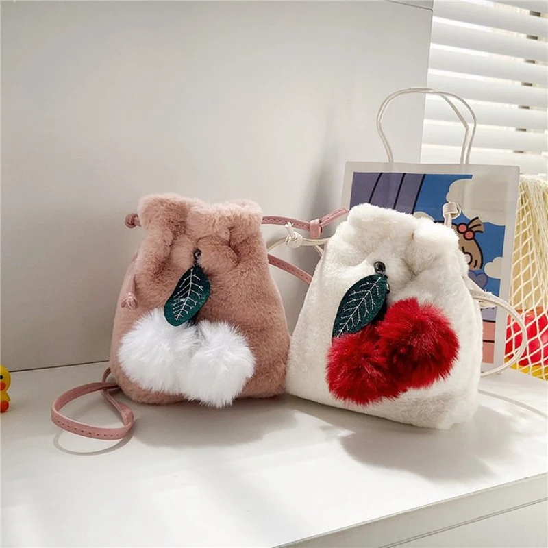 Plush Shoulder Bag For Children Kids Personalized Crossbody Bags Soft Sweet Messenger Bags Tide Girls Coin Purse Pouch