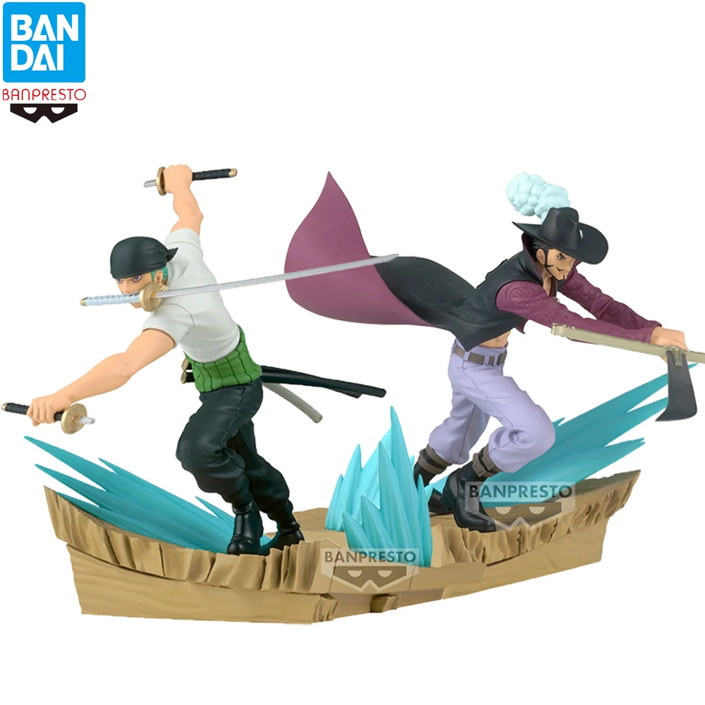 Оригинальная Коллекционная аниме-фигурка BANDAI bansoon One Piece Senkozekkei Dracule Mihawk Roronoa Zoro