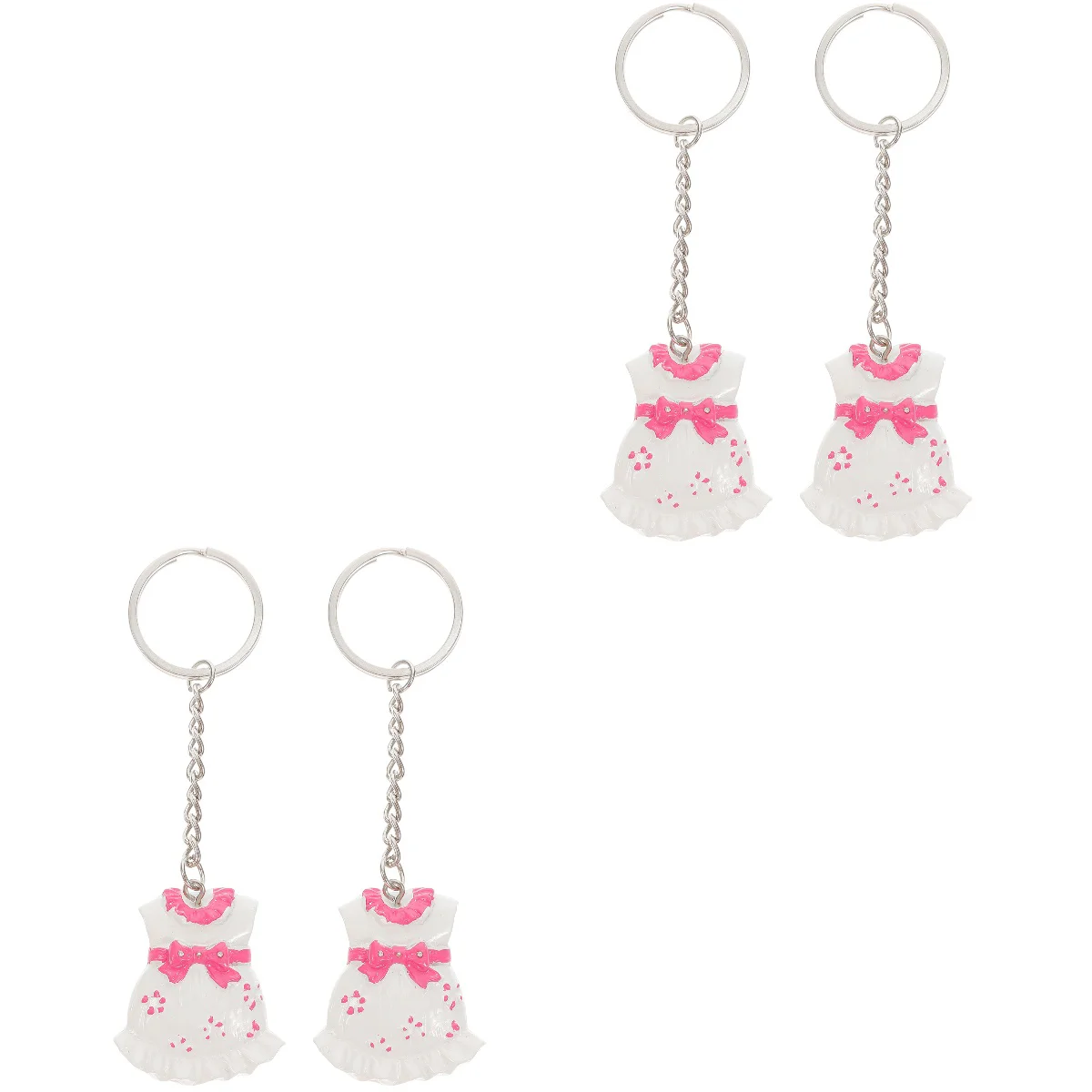 

4 Guests Gifts Dress Keychain Wedding for