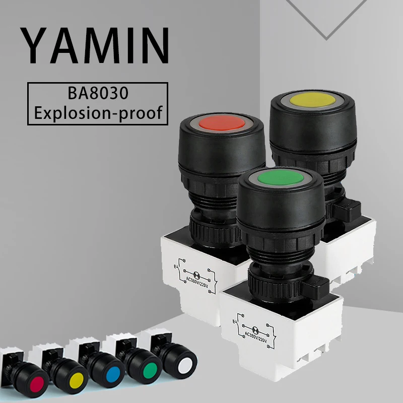 

EX Push Button Switch Waterproof With Light Rot Explosion-proof Distribution Box Power Supply Operation Control 220V 380V