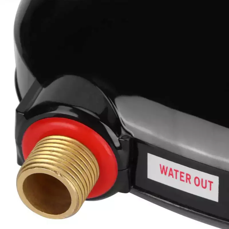 Instant Water Heater Mini Electric Tankless Heating Equipment Bathroom Shower Supply Black enlarge