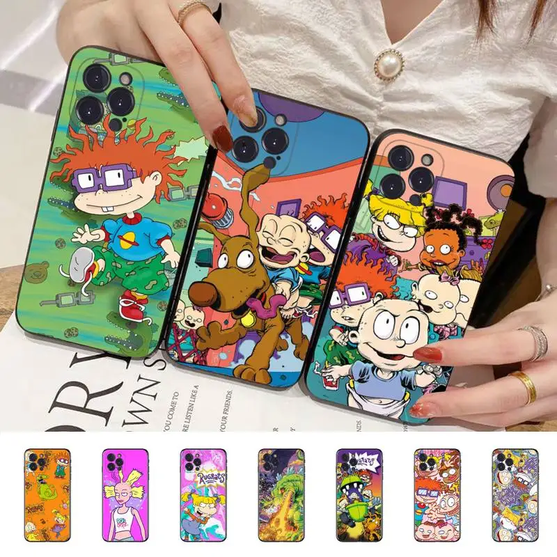 

Cartoon Cute Pattern R-rugrats Phone Case For iPhone 14 11 12 13 Mini Pro XS Max Cover 6 7 8 Plus X XR SE 2020 Funda Shell