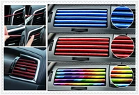diy 10 pcs car shape chrome shape auto air emission decorative strip for ford transit ranger mustang ka fusion focus f 150