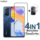 Закаленное стекло с полным покрытием для Xiaomi Redmi Note 11 Pro 11S, Защитная пленка для экрана камеры Xiaomi Redmi Note 11, 10, 5G 10S, 10T