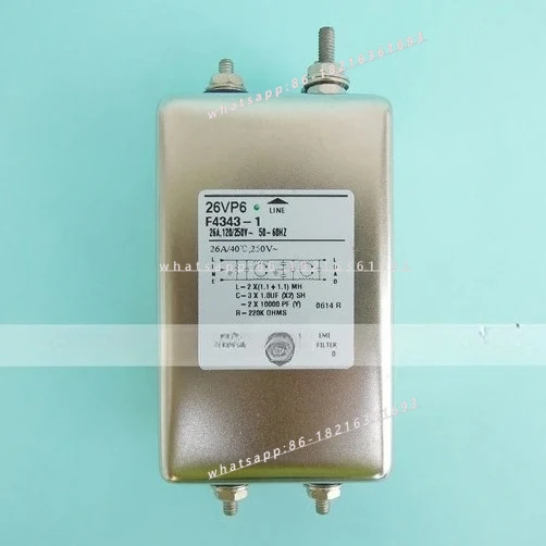 26VP6 VP Series F4343-1 Corcom 26A Антиэлектромагнитные помехи Однофазный фильтр IEC EMI (art.: 3920d3445ee25) - 3920d3445ee25