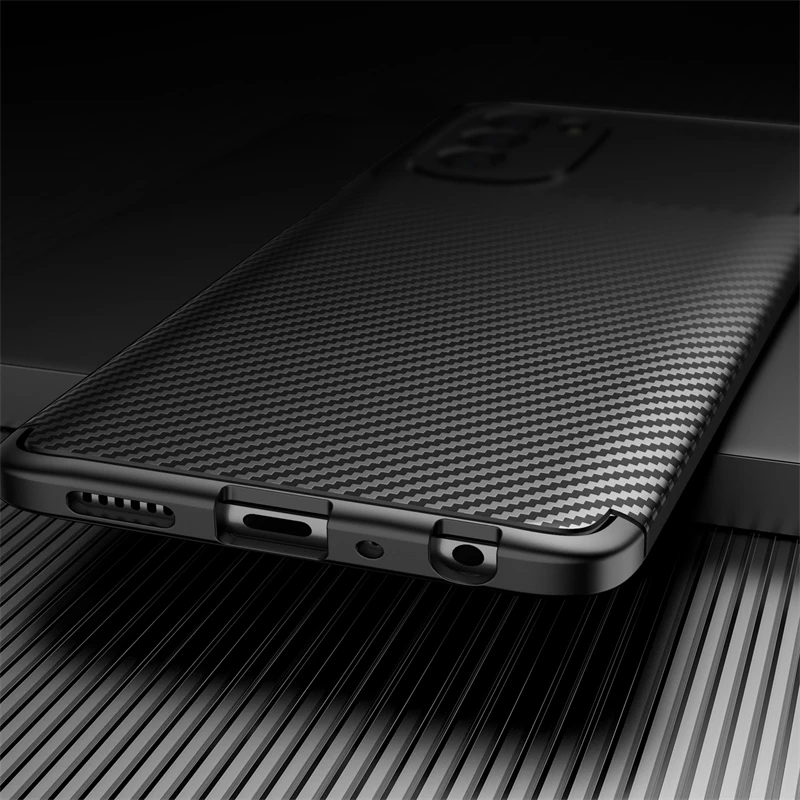 For Motorola Moto G51 5G Case Bumper Silicone Carbon Fiber Back Case For Motorola Moto G51 5G Cover For Moto G51 G41 G31 G20 E30