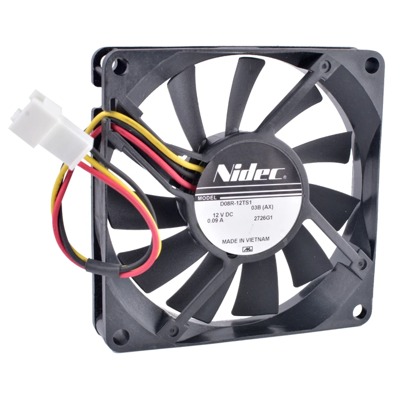 

D08R-12TS1 8cm 80mm fan 80x80x15mm DC12V 0.09A 3lines 3pin Cooling fans for refrigerator and case retrofit cooling