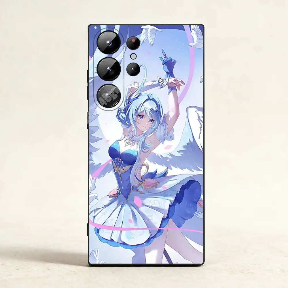 Фото Чехол для телефона Odette Genshin Impact для Samsung Galaxy S21 22 23 S24 25 26 Ultra Plus FE Lite, силиконовый бампер №5