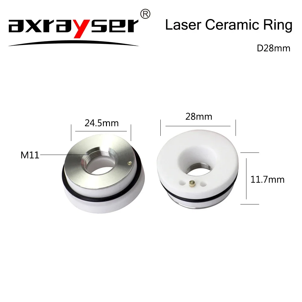 

Лазерные насадки Bodor, керамическое держательное кольцо D28/32 M11/14, детали для резки волокна, однослойный/двухслойный калибр 0,8-4,0, Raytools Precitec