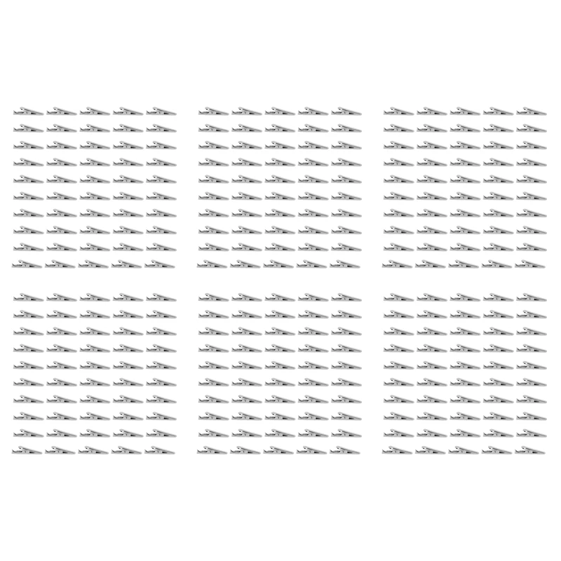 

300 Pcs Silver Tone Metal Alligator Clip Crocodile Clamps