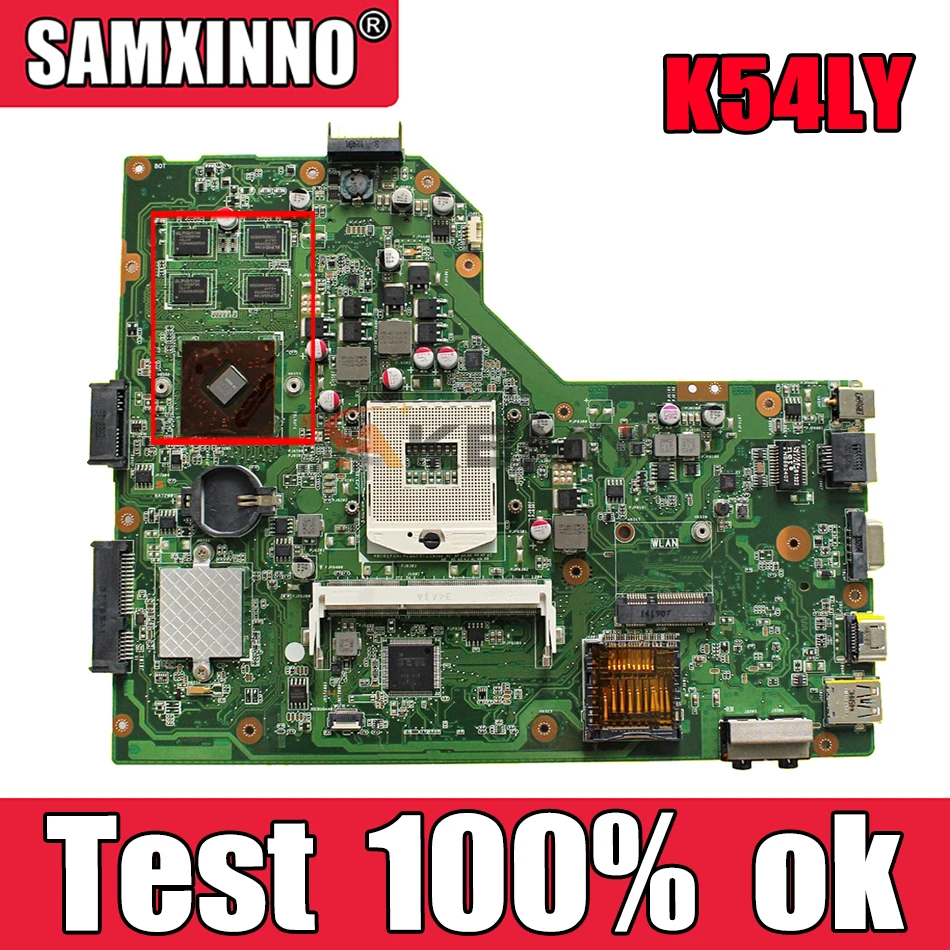 

Материнская плата Akemy K54LY для ноутбука ASUS K54LY K54HR X84H, оригинальная материнская плата REV2.1/2,0 PM