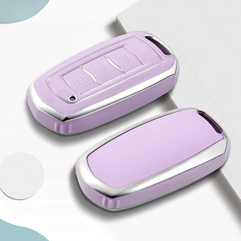 Чехол из ТПУ для автомобильного ключа Geely с держателем для ключей для Geely Emgrand 7 GX3 Atlas GS NL3 Gili Emgrand 7 EX7 GT GC9 Protector