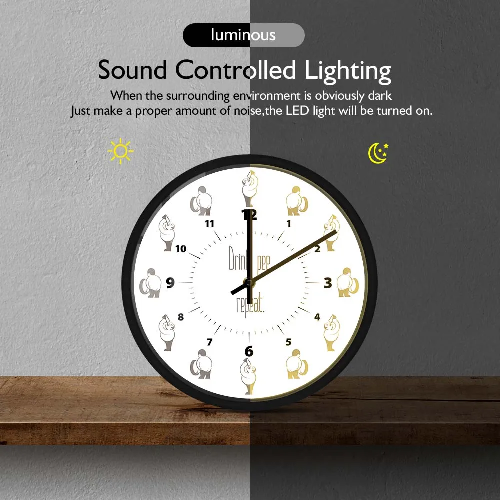 Забавные металлические настенные часы для напитков домашний бар таверна паб