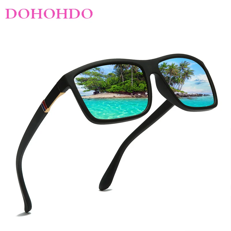 

2022 Fashion Polarized Sunglasses Men Driver Shade Male Vintage Sun Glasses For Men Women TR90 Square Mirror Summer UV400 Oculos
