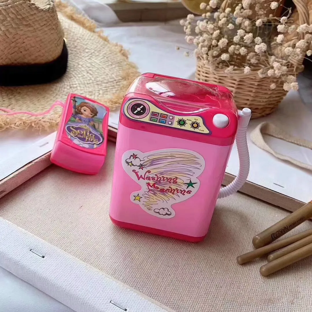 

Mini Pink Electric Washing Machine Kids Home Play Appliances Pretend Children Educational Toy Doll House Accessories Girls Toys