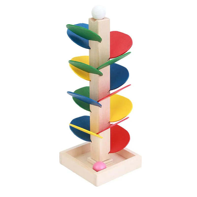 

Wooden Tree Wooden Ball Run Track Game Baby Kids Children Intelligence set for creativity Educational Toy Indoor Outdoor Games