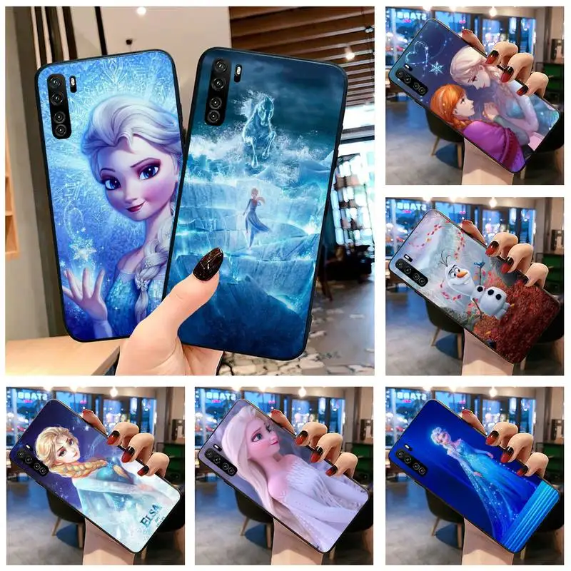 

Disney Frozen Princess Elsa Anna Phone Case For Huawei P20 P30 P40 P50 Lite E P Mate 50 40 30 20 Pro