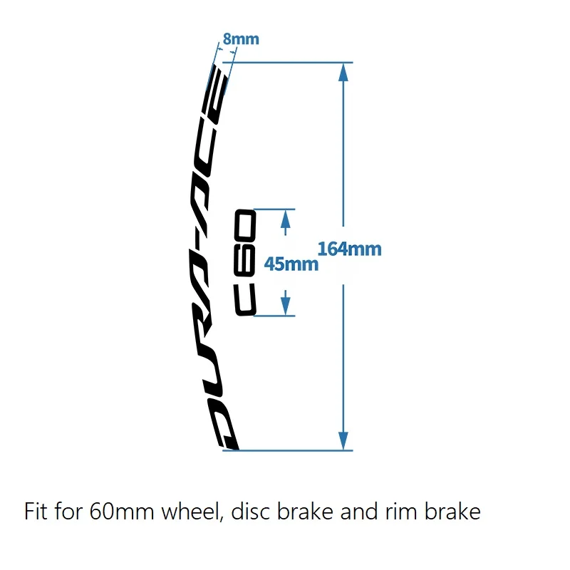 Two Wheel Sticker for R9270-DA C60 Road Bike Bicycle Cycling Decals disc brake and rim | Stickers