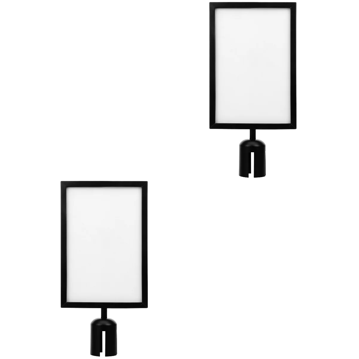 

2pcs Vertical Commercial Stanchion Top Sign Frame Sign Holder For Crowd Control