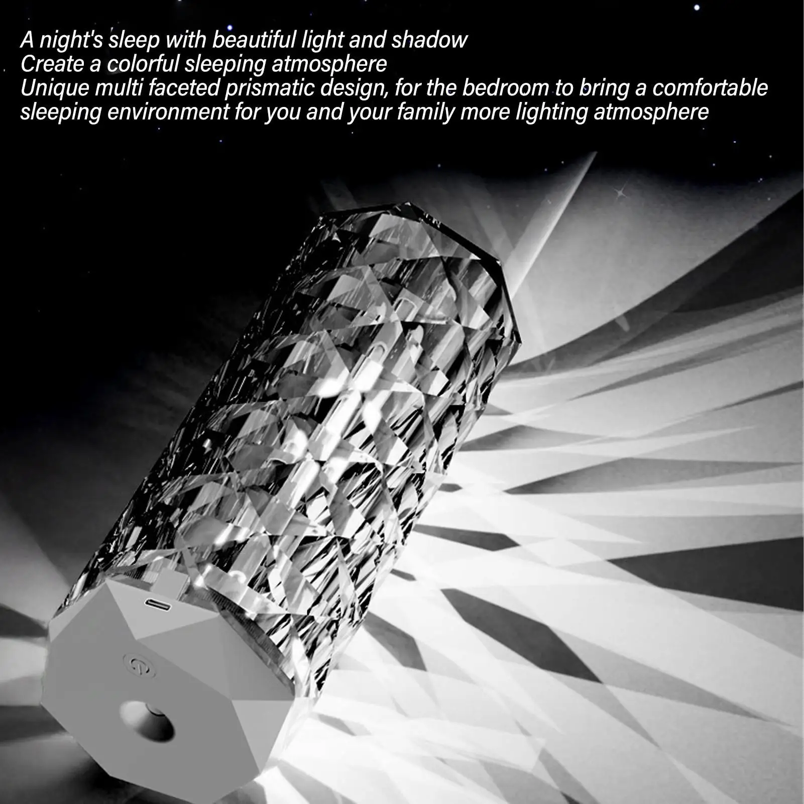 Компактная прозрачная бутылка для воды увлажнителя воздуха Type C-многогранная