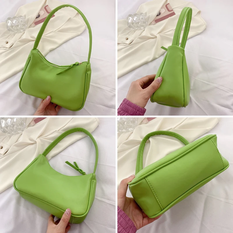 Women's handbag 2022 Trendy Clutch Bag For Women Leather Small Casual Pure Color Women's Shoulder Bag Female Purse And Handbag