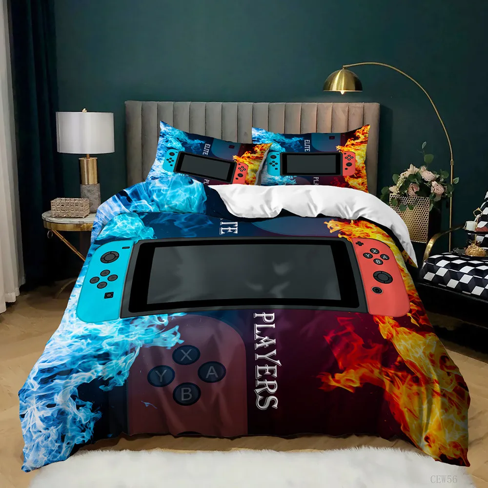 

Gamer Duvet Cover for Boys,Game Controller Quilt Cover King/Queen size,cool Gamepad Bedding Set Kids Teen,Modern Gamer Bedding