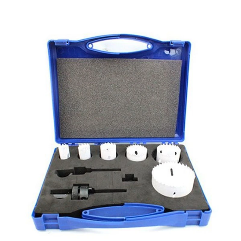 

Big Deal HOLE SAW 9 Pcs Hole Drill Set Cutting Set Bimetal Cutting Tool Set 22-68Mm Hole Saw Set For Wood Metal PVC Plate
