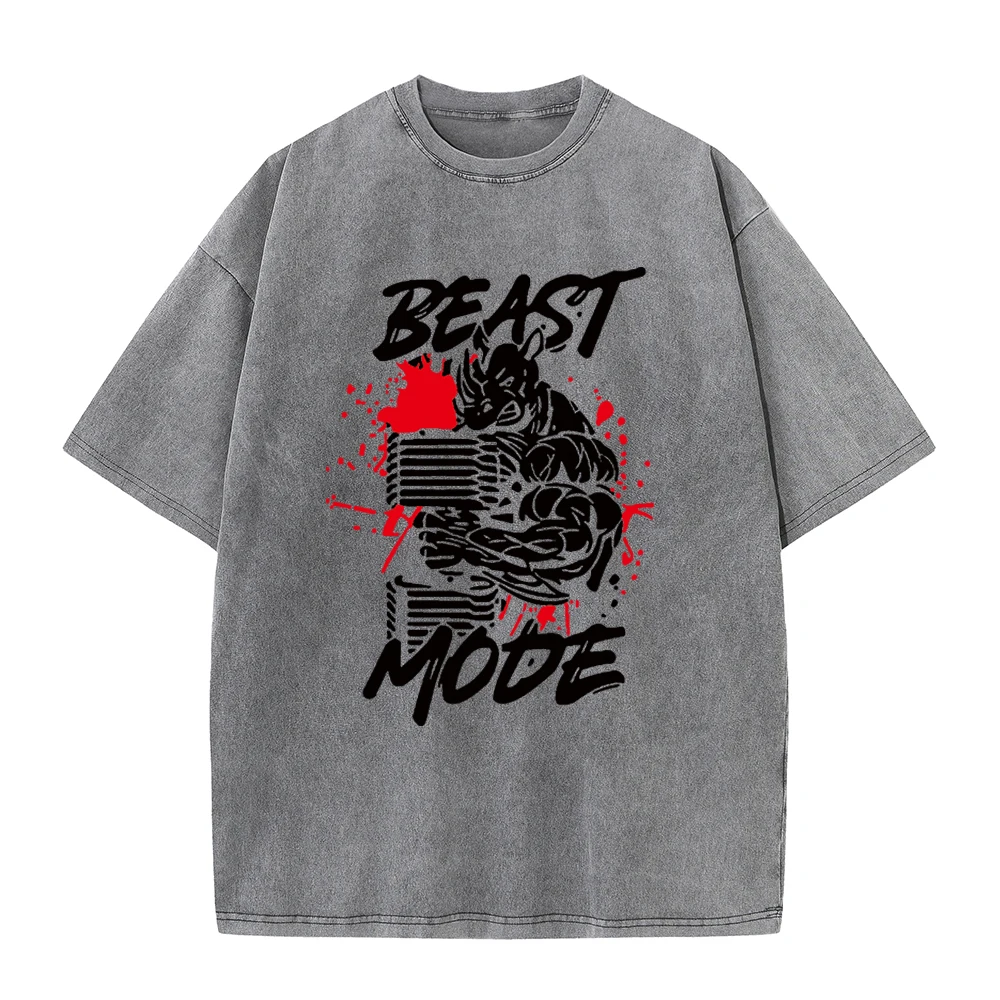 

Retro Washed Old-fashioned Men Women Cotton T-shirt 2023 High Street Summer Casual Solid Color Loose fitting large size Tee